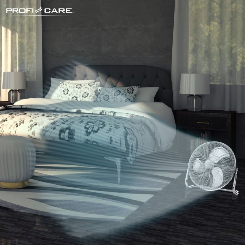 PROFI CARE ventilateur de sol PC-VL 3067, diamètre 450 mm, argent, 3 vitesses